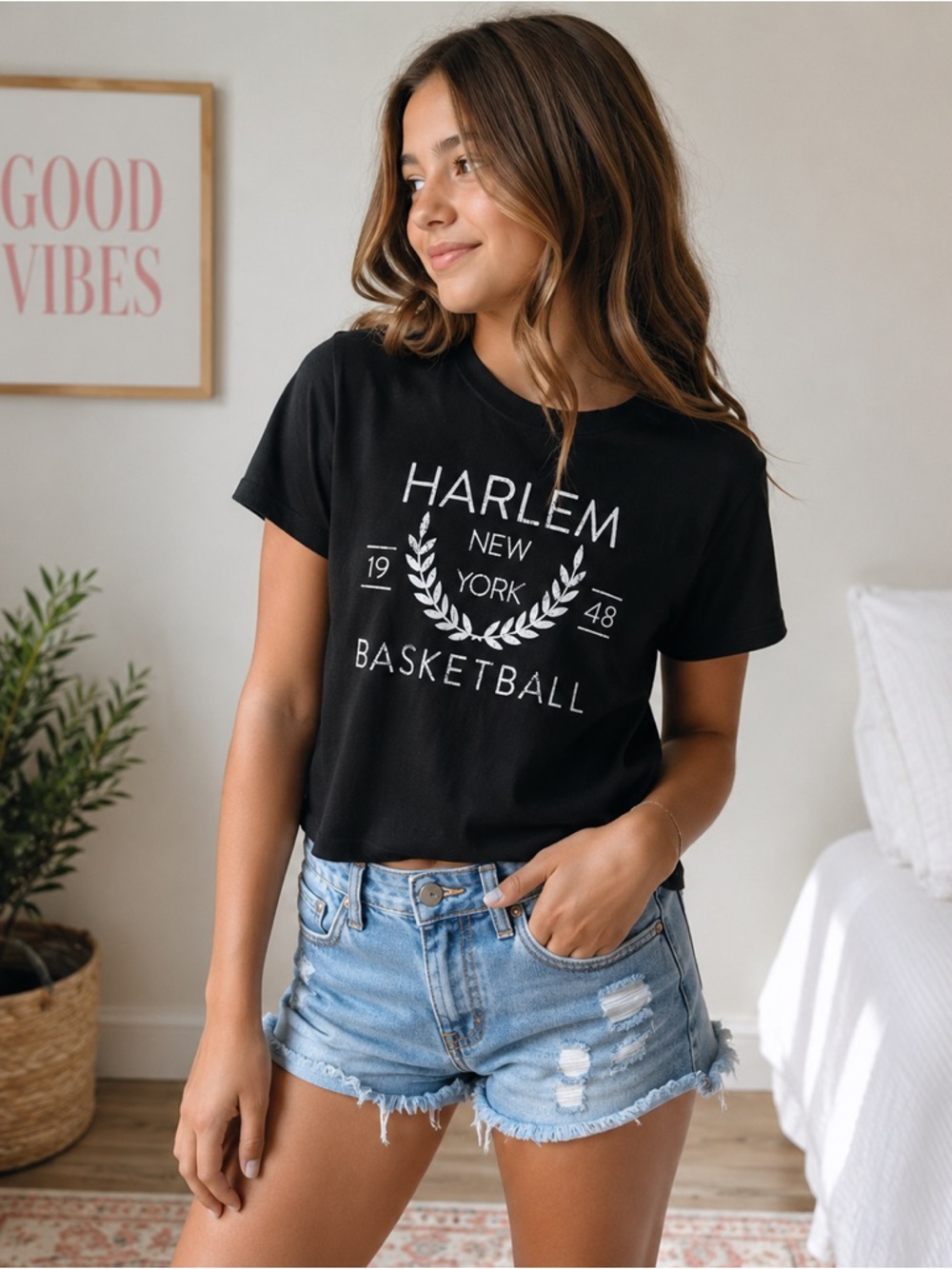 DSG Black Harlem New York Basketball Graphic Tee